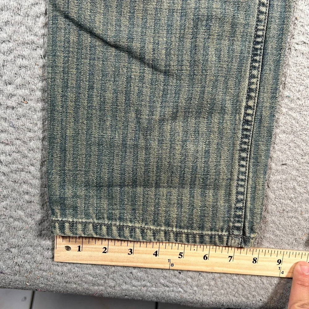 True Religion Jeans Men 34‎ (32x30) Custom Patchwork Straight Leg Billy Big T